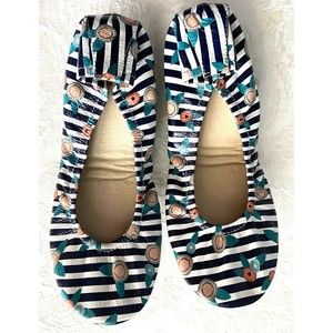The Storehouse Flats Size 8 Foldable Comfort Flats Floral Print
